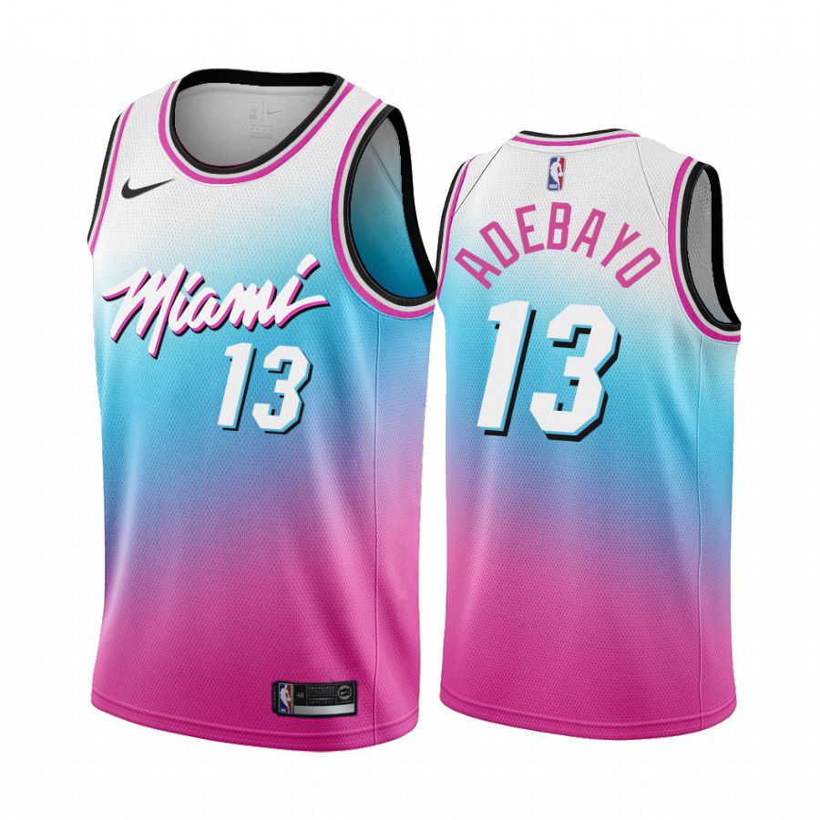 Men Miami Heat #13 bam adebayo blue pick city edition vice 2020 nba jersey->customized nba jersey->Custom Jersey
